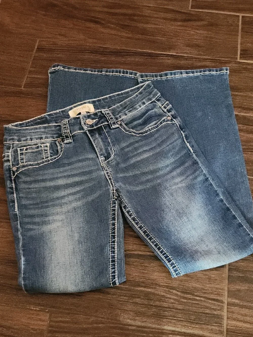 Shyanne Girls Blue Flare Jeans